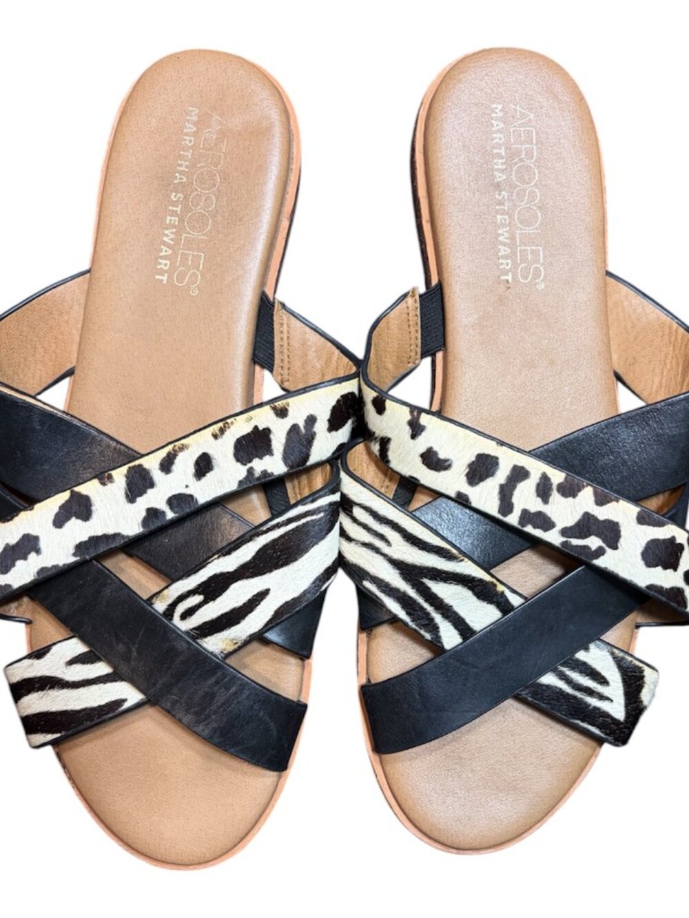 AEROSOLE SLIDES - B & W ANIMAL PRINT - 8.5